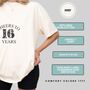 Personalised Cheers To 16 Years Milestone T Shirt, thumbnail 4 of 12