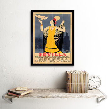 Seville Spain American Festival Woman Bird Art Print, 2 of 3