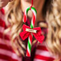 Edible Candy Cane And Bow Christmas Decoration, thumbnail 2 of 6