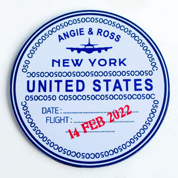 Personalised Passport Stamp Mouse Mat, 3 of 5