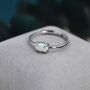 Sterling Silver Clawed Fire Opal Oval Ring, thumbnail 5 of 11