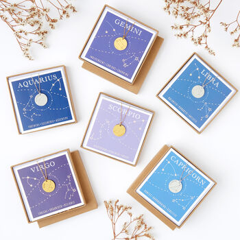 Zodiac Constellation Stainless Steel Silver Necklace, 9 of 11
