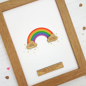 Personalised Children Newborn Rainbow Print, 2 of 3