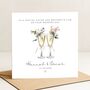 Champagne Wedding Day Card For Sister And Brother In Law, thumbnail 1 of 7