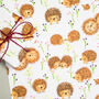 Hedgehog Gift Wrap Set Of Two Sheets, thumbnail 1 of 1