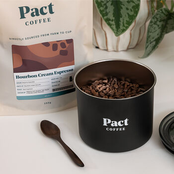 Father's Day Bundle Pact Coffee Bourbon Cream Espresso And Airtight Canister, 3 of 4