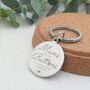Engraved Circle Keyring, Mums Are Like Buttons, thumbnail 2 of 3