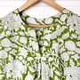 Kaftan Florence Nightdress In Green Rhapsody, thumbnail 4 of 4
