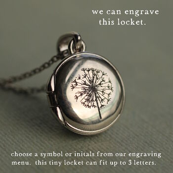 Sterling Silver Tiny Round Locket Necklace, 3 of 9