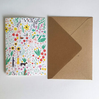Dog Walking Couple Greetings Card, 4 of 8