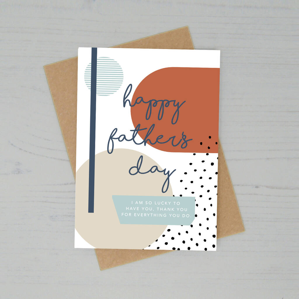Happy Father's Day Abstract Card