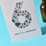 Love Hearts Iron 6th Anniversary Card, thumbnail 2 of 3