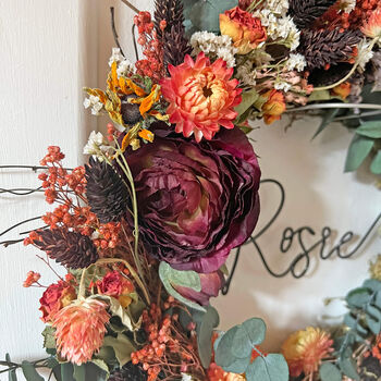 Colourful Dried Flower Wreath, 3 of 4