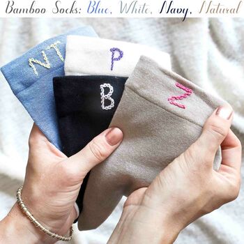 Personalised Womens Thick Wool Slipper Socks With Grips, 4 of 10
