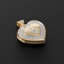 Personalised 9ct Mixed Gold Diamond Heart Locket Necklace With Photos, thumbnail 5 of 10