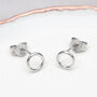 Sterling Silver Mini Circle Stud Earrings, thumbnail 1 of 5