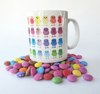Rainbow Doodle Bird Ceramic Mug, 5 of 7