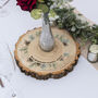 Winter Wreath Printed Wood Slice Table Centrepiece, thumbnail 2 of 3