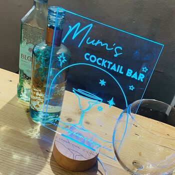Personalised Light Up Cocktail Sign, 3 of 4