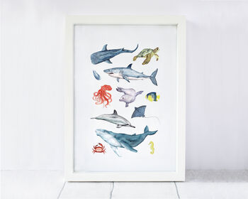Sea Creature Nursery Print, 2 of 3