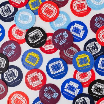 Football Stadium Pvc Coaster + Optional Matching Engraved Mug Gift Stocking Filler, 2 of 12