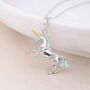 Personalised Sterling Silver And Gold Unicorn Pendant Necklace, thumbnail 1 of 10