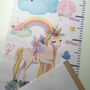 Personalised Unicorn Rainbows Height Chart, thumbnail 2 of 4