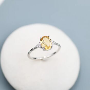 Genuine Citrine Oval Ring, 3 of 10