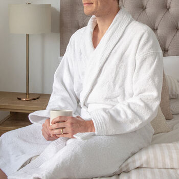 Customisable Embroidered Shawl Collar Thick Spa Bathrobe, 8 of 11