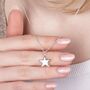 Puffy Star Necklace Sterling Silver, thumbnail 2 of 6