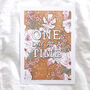 'One Day At A Time' Typography Illustration, thumbnail 3 of 3