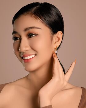 Aurora Rhombus Dendritic Agate Earrings, 11 of 12