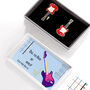 Rock Dad Guitar Cufflinks In A Gift Box, thumbnail 1 of 4