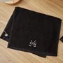 Personalised Initial Black Golf Towel, thumbnail 1 of 3