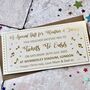 Personalised Gold Foil 'Concert' Gift Voucher, thumbnail 1 of 3