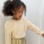 Girls Gold Sequin Party Skirt, thumbnail 9 of 10