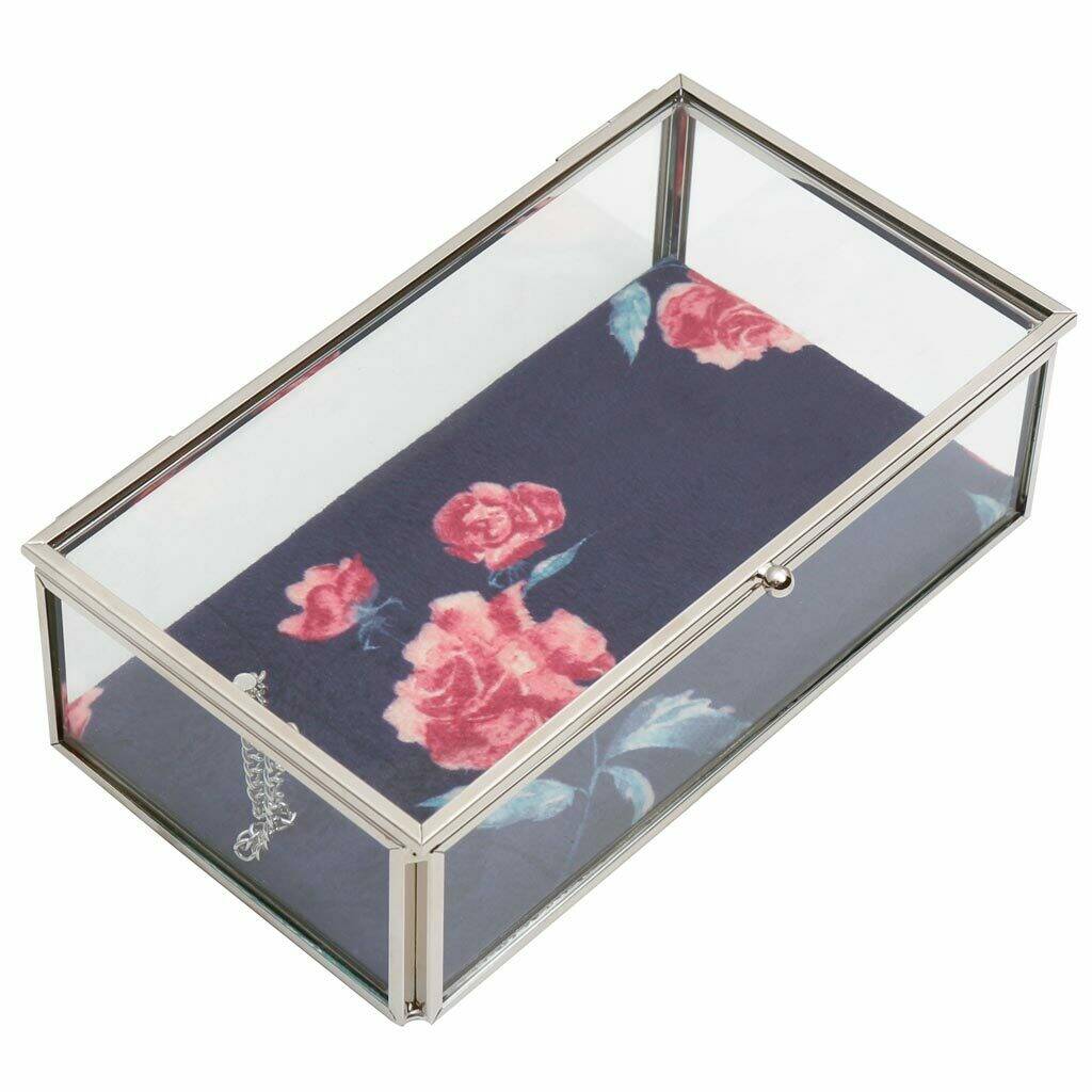 Personalised Floral Glass Jewellery Box By Dibor