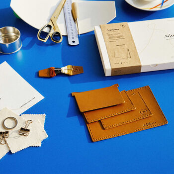 Craft Your Own Leather Bi Fold Cardholder With Diy Kit, 3 of 6