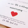 Personalised 4th Anniversary Card With Linen Heart, thumbnail 7 of 9