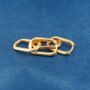 Gold Double Link Chain Earrings, Paperclip Earrings, Hanging Hoops, thumbnail 6 of 7