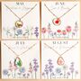 Personalised Pressed Birth Flower Pendant Necklace, thumbnail 6 of 12