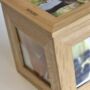 Personalised Oak Wedding Photo Cube, thumbnail 4 of 6