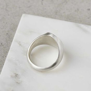 Personalised Sterling Silver Initial Signet Ring, 2 of 5