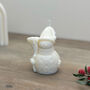 White Snowman Christmas Decoration Candle, thumbnail 9 of 9
