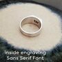 Personalised Initials Large Square Silver Signet Ring, thumbnail 6 of 11