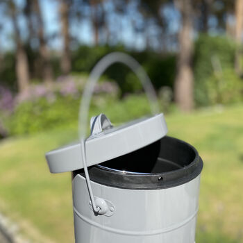 Kitchen Compost Caddy Bin In French Grey, 3 of 5