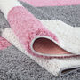 The Rugs Geometric Shaggy Rug Pink Checkered Rug, thumbnail 4 of 12