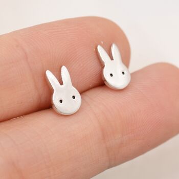 Sterling Silver Cute Bunny Earrings, 5 of 12
