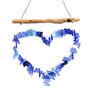 Love Heart Recycled Glass Driftwood Blue, thumbnail 1 of 6