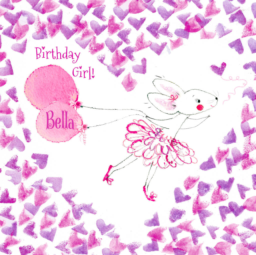 Girls Happy Birthday Blank Card By Paper Princess